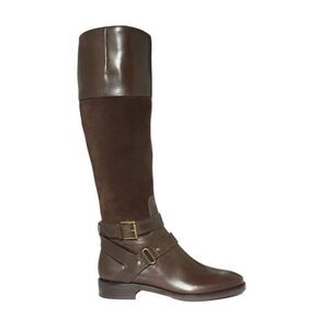 JOAN & DAVID Womens Brown Strapped Zadarah Block Heel Leather Riding Boot 5.5 M